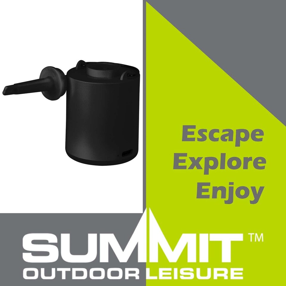 image 1 of PMS Digital Air Pump & Torch Rechargeable USB-C COB LED Black