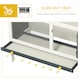 image 5 of PawHut Rabbit Hutch, Guinea Pig Hutch Outdoor Cage w/ Asphalt Roof, Green