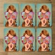 image 4 of Woman with sunglasses. Fast food and sweets in the reflection (Coaster)