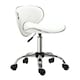image 1 of HOMCOM Office Chair Beauty Salon Rolling Technician Stool Chair Low Back White