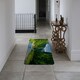 image 2 of landscape with mountains, forest and a river in front. beautiful scenery Designer (Runner Rug)