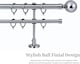 image 3 of Lister Cartwright Double Curtain Extendable Pole Set with Chrome Ball Finials- 19mm & 28mm Metal Poles(120- 220 cm)