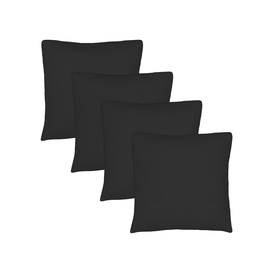 image 1 of Covers&All Sunbrella Throw Pillows Pack Of 4, Square 12 x 12, Canvas Black