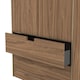 image 7 of Taiwan Tall 2 Drawer Double Wardrobe in Carini Walnut (Ready Assembled) | Brown | Carini Walnut