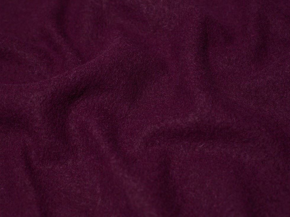 Minerva Core Range Wine 100% Pure Boiled Wool Coating Fabric for Dressmaking, 140cm / 55" Wide - per metre