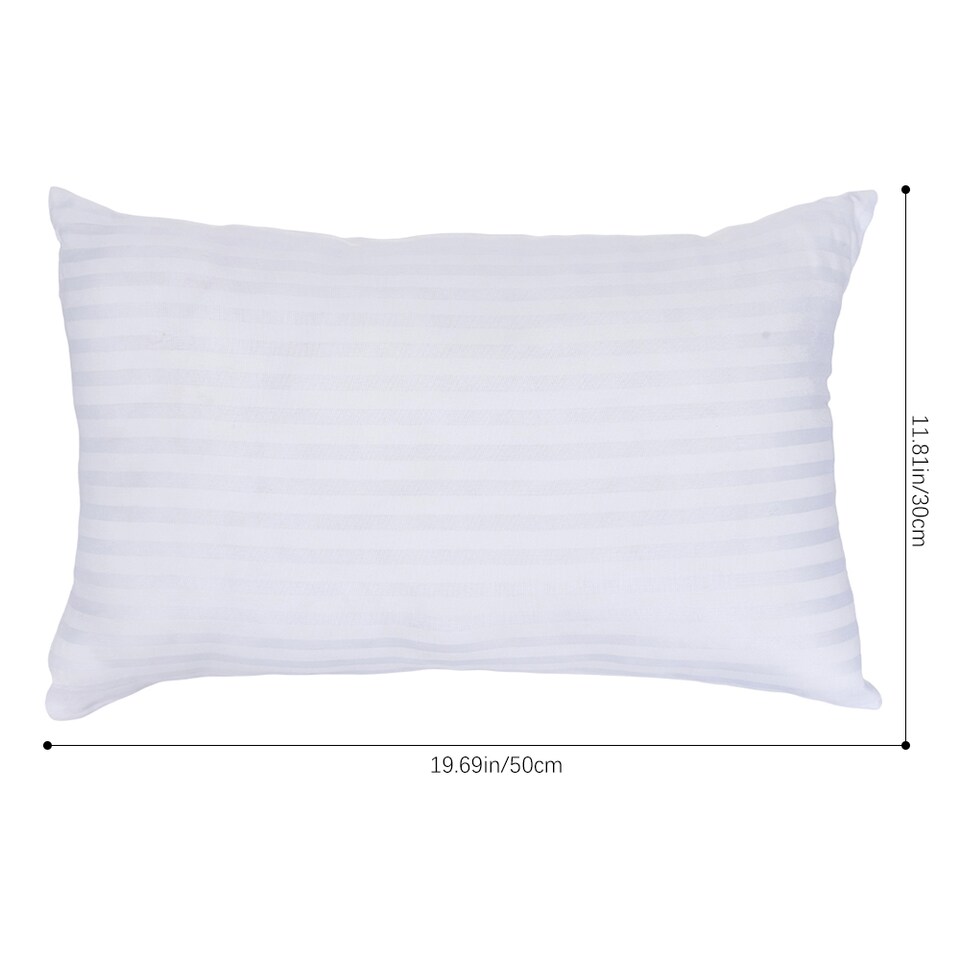 image 1 of Living and Home Striped Patterned Pillow Insert, 1 Pcs, 30x50cm | White