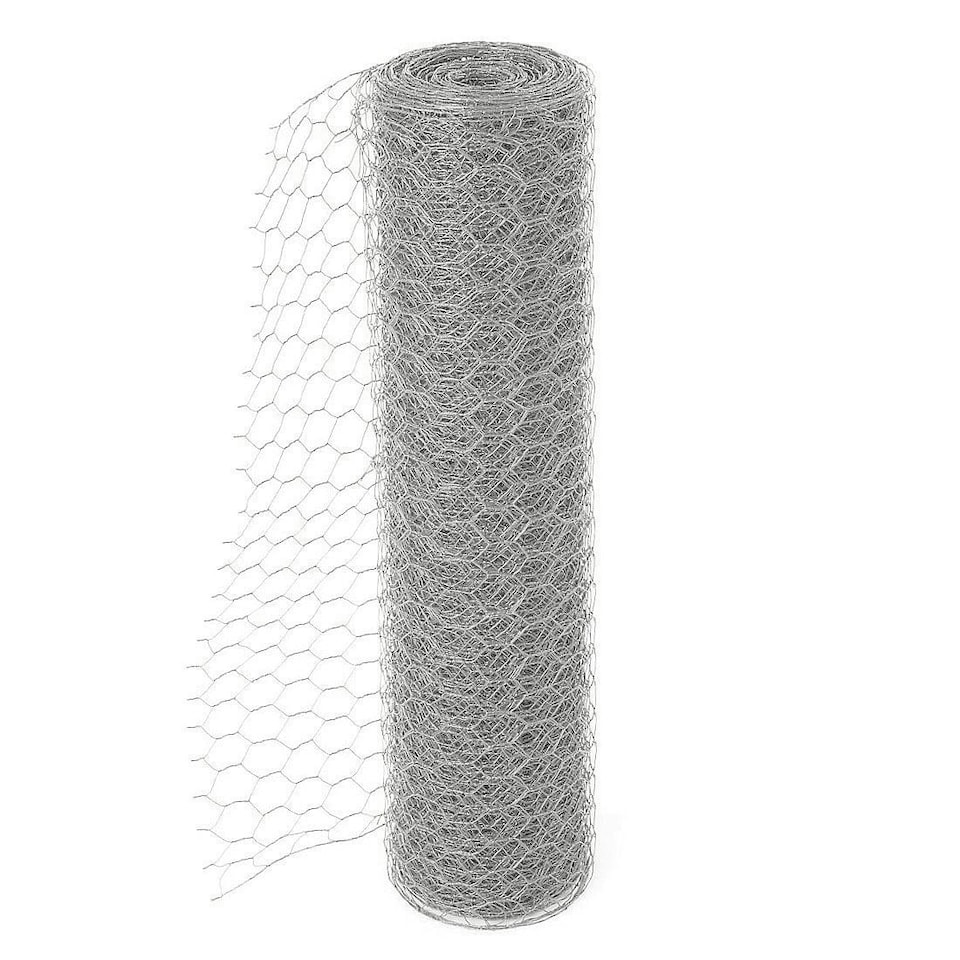 image 1 of True Products Galvanised Chicken Wire Netting - Rabbit Poultry Pet Garden Fence 50mm Mesh - 0.6m x 10m