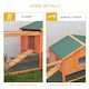 image 6 of PawHut Rabbit Hutch, Wooden Bunny House w/ Tray & Ramps, for Garden, Orange