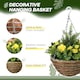 image 3 of Outsunny Pack of 2 FauPlant Artificial Lisianthus Flowers Hanging Planter with Basket for Indoor Decoration, Yellow