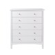 image 4 of Como 5 Drawer Chest of Drawers - Shaker Style Bedroom Storage Cabinet with Space Saving Design | White | White | 1