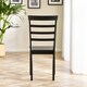 image 5 of Furniturebox Whitby 2x Solid Black Wood Dining Chairs