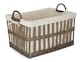 image 1 of Large Malmo Openwork Laundry Storage Basket | Brown | Brown