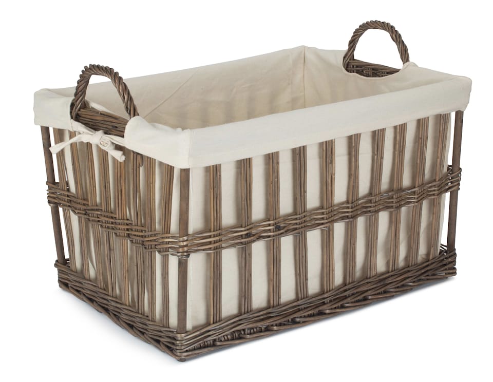 image 1 of Large Malmo Openwork Laundry Storage Basket | Brown | Brown