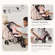 image 4 of Teamson Kids Jogging Doll Stroller in Black with Pink Polka Dots, Adjustable Canopy, Secure Harness, Storage Basket & Soft Handle