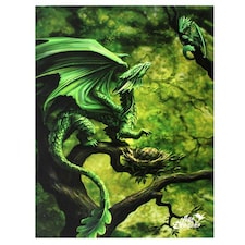 Age Of Dragons 19x25cm Forest Dragon Canvas - Green - One Size