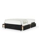 image 1 of Neptune Spring Black Naples Velvet 4 Drawer Divan Set Small Double