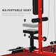 image 5 of SPORTNOW Pull Up Station Power Cage with Adjustable Seat, Home Gym - Red