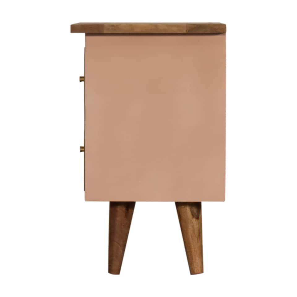 image 1 of Blush Pink Hand Painted Bedside