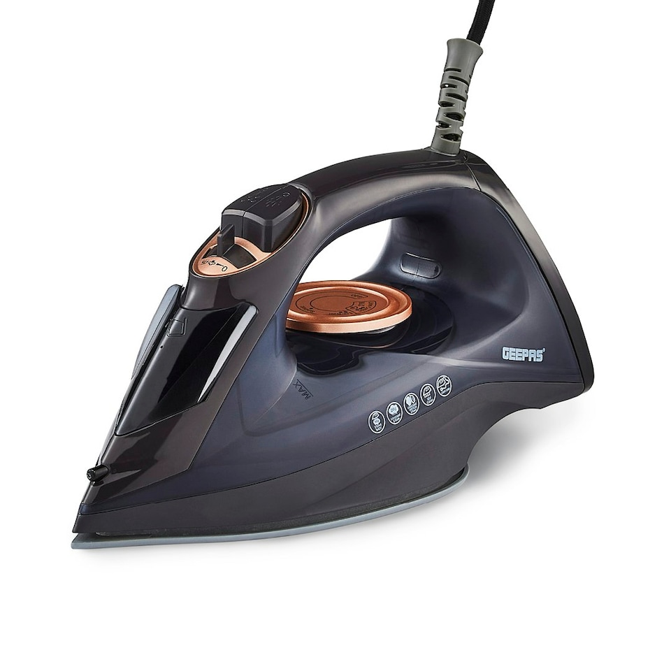 image 1 of GEEPAS Steam Iron | Clothes Dry & Steam Press, 2400W Black
