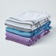 image 6 of Homescapes Cotton Morocco Striped Blue Throw - 225 x 255 cm Blue