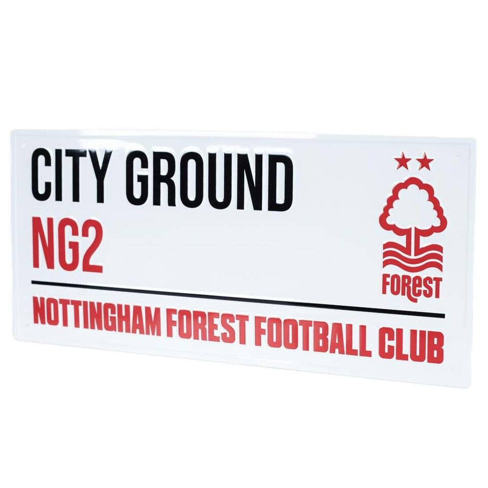 image 1 of Nottingham Forest FC City Ground Street Sign - White/Red/Black - One Size