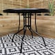 image 5 of Outdoor 4 Person Round Glass Top Garden Patio Dining Table Chairs Set