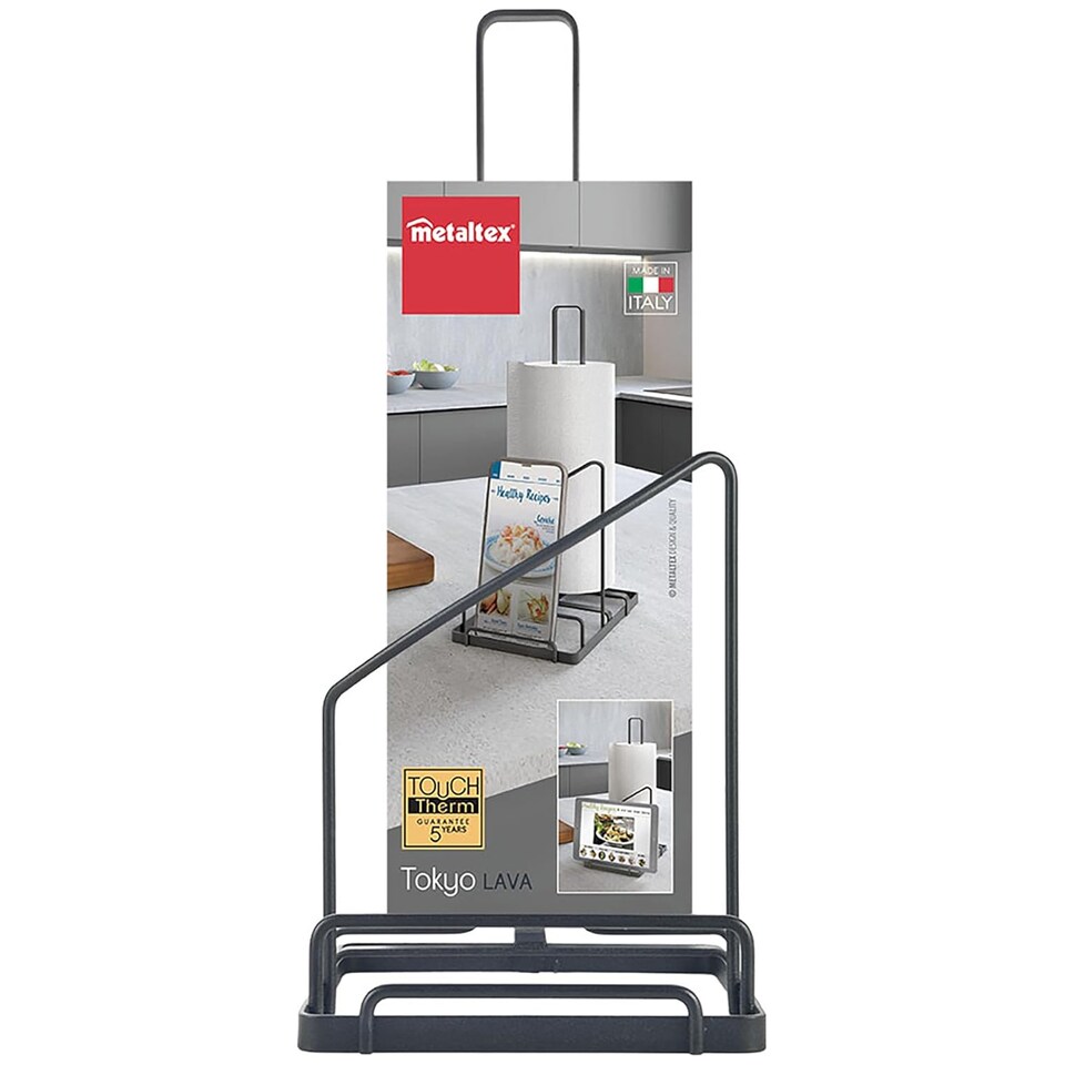 image 1 of Metaltex Tokyo Kitchen Roll Holder - Black