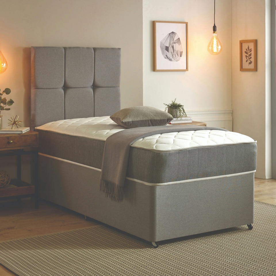 image 1 of Castle Hybrid Mattress - 20cm Deep, Soft-Touch Quilted Sleep Surface | White | Small Single