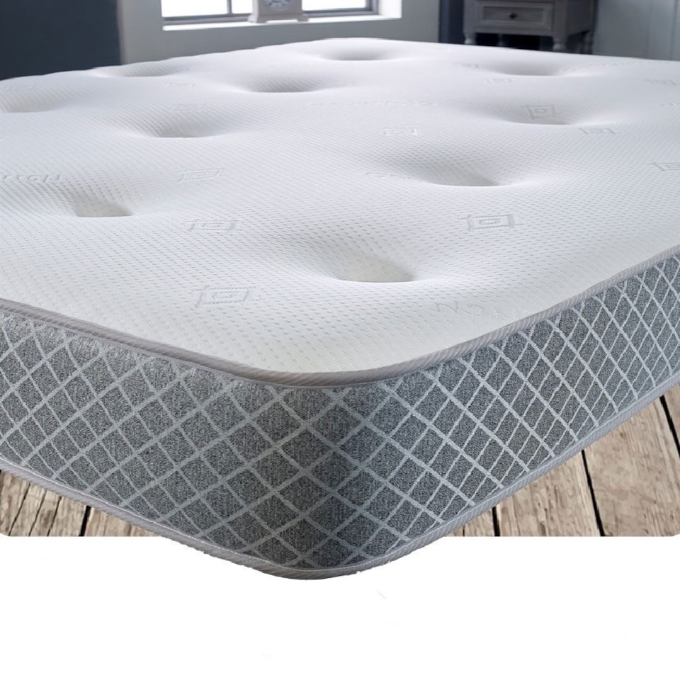 image 1 of Nebraska Tufted Hybrid Mattress - Soft Feel Cool Touch Quilted Sleep Surface Grey | Single