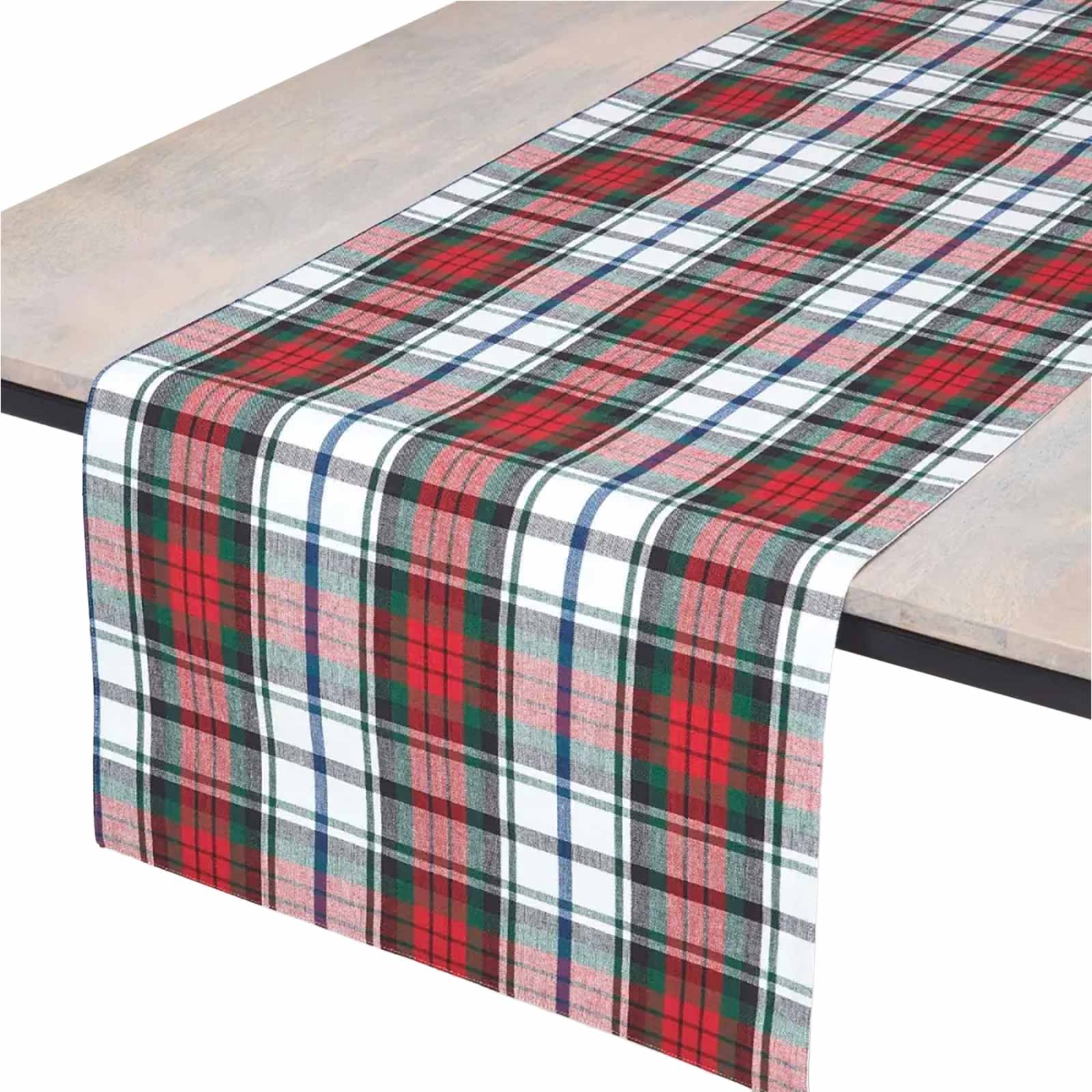Homescapes Cotton Christmas Macduff Tartan Table Runner - 44 x 178 cm