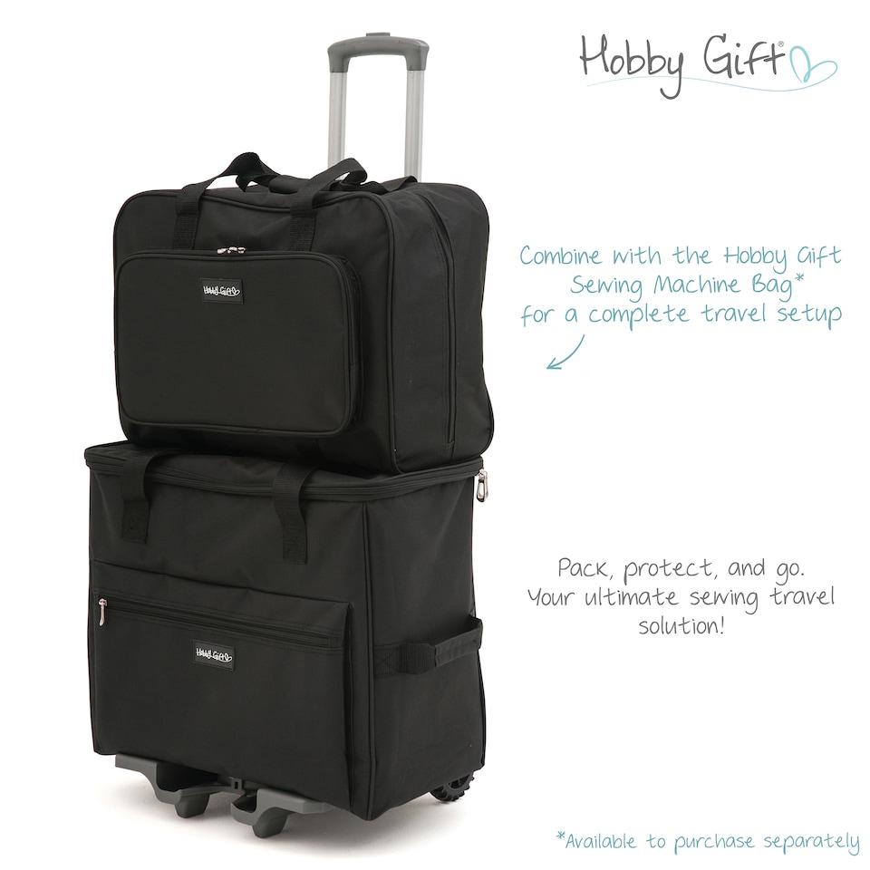 image 1 of Hobby Gift Sewing Machine Travel Storage System - Trolley Bag, Black