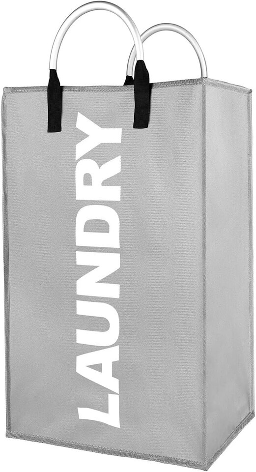 image 1 of Single Collapsible Laundry Basket Bag Clothes Hamper with Handles Foldable Washing Basket for Laundry Sorting Storage