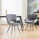 image 5 of Set of 2 Lily Modern Velvet Dining Chair Padded Seat Metal Legs Kitchen (Grey) | Grey | Grey | One Size