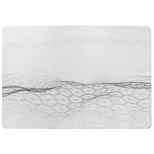 futuristic digital landscape (Rug) White | Large: 140x200cm