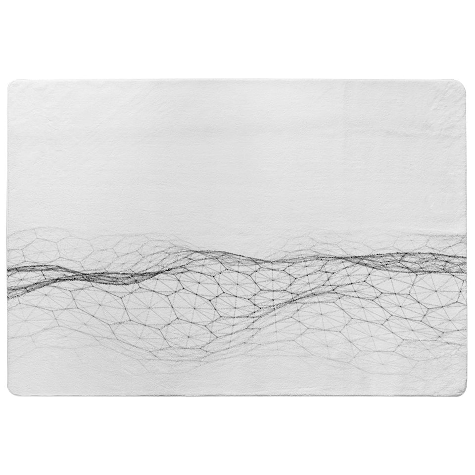 image 1 of futuristic digital landscape (Rug) White | Large: 140x200cm