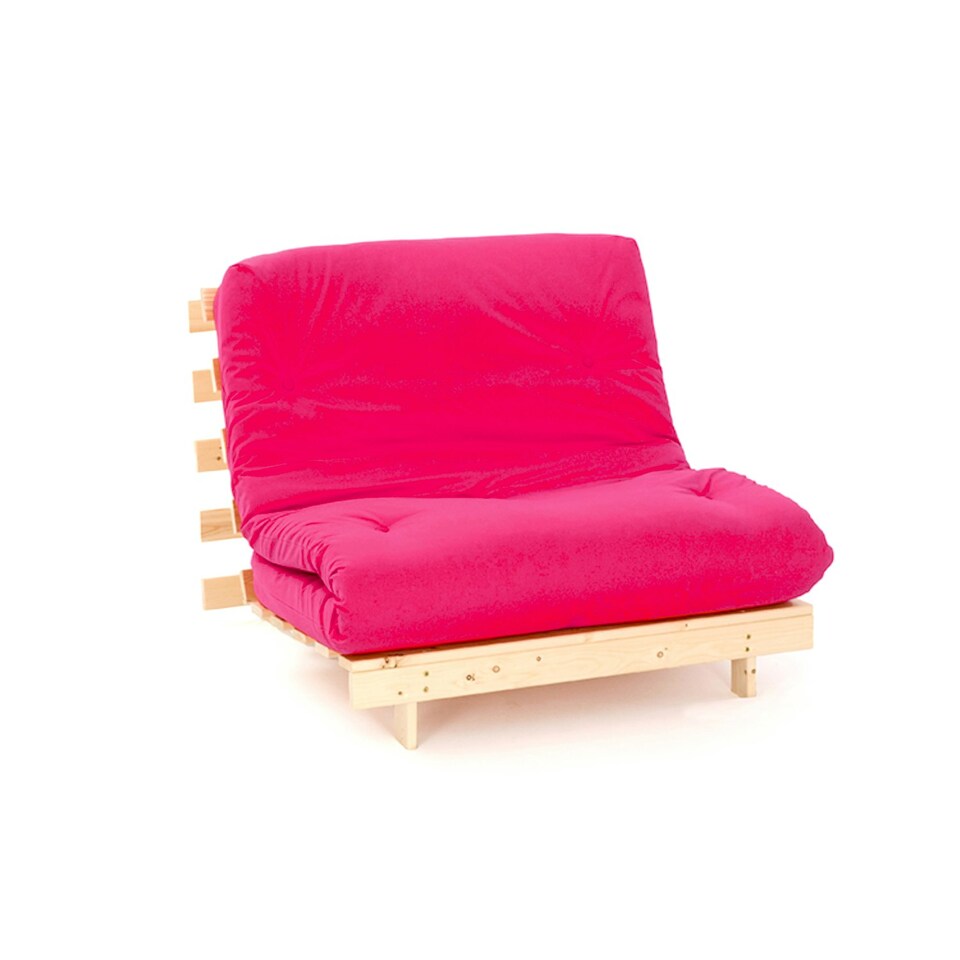 image 1 of 3ft Single Luxury Futon Mattress And Base Set in Pink