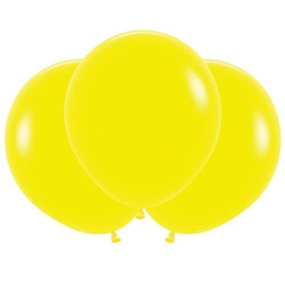 image 1 of Fashion Solid Sunshine Yellow Sempertex Biodegradable Latex Balloons 45cm / 18 in - Pack of 25