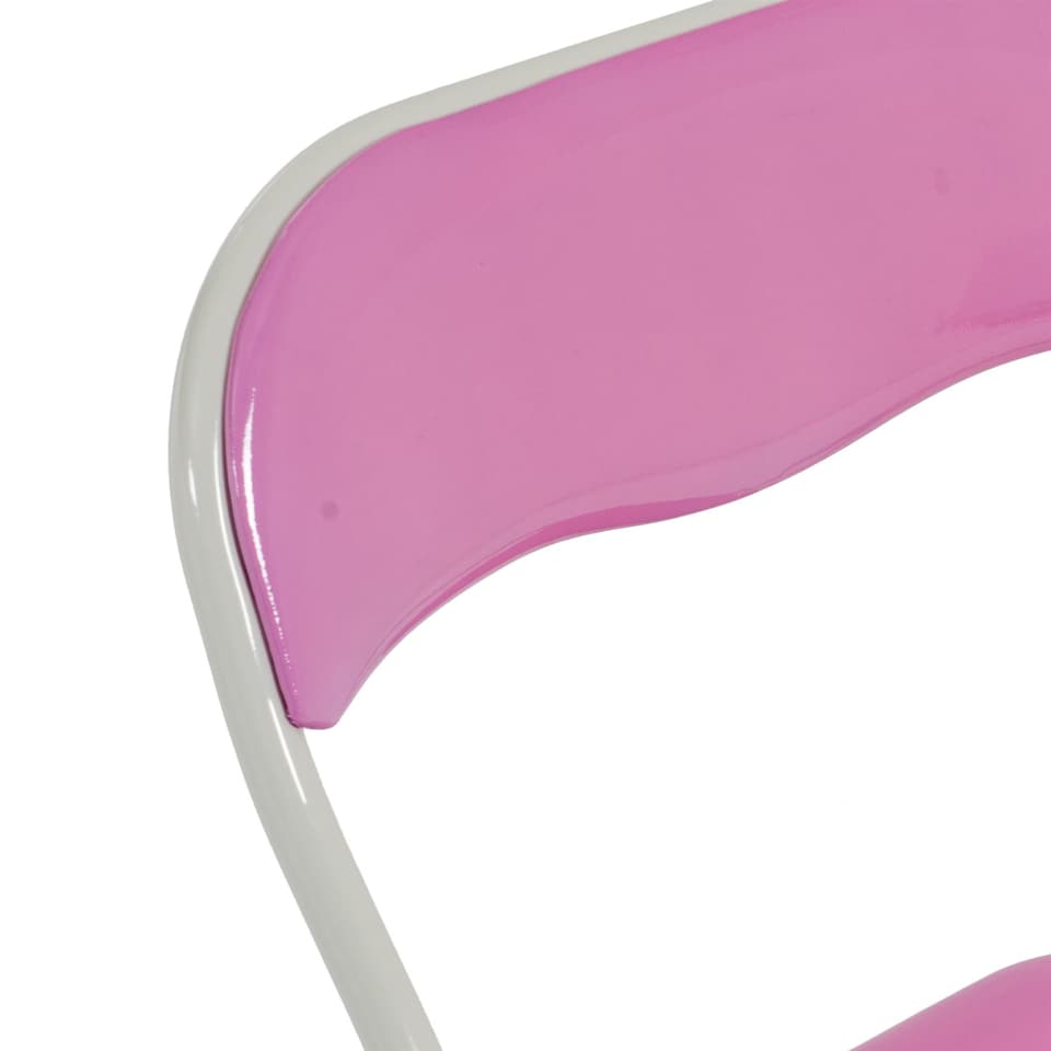 image 1 of Harbour Housewares Coloured Padded Folding Chairs - Pink - Pack of 6 | Pink | Pink