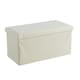 image 1 of Malmo Lift-Up Storage Ottoman Chest Box Cream