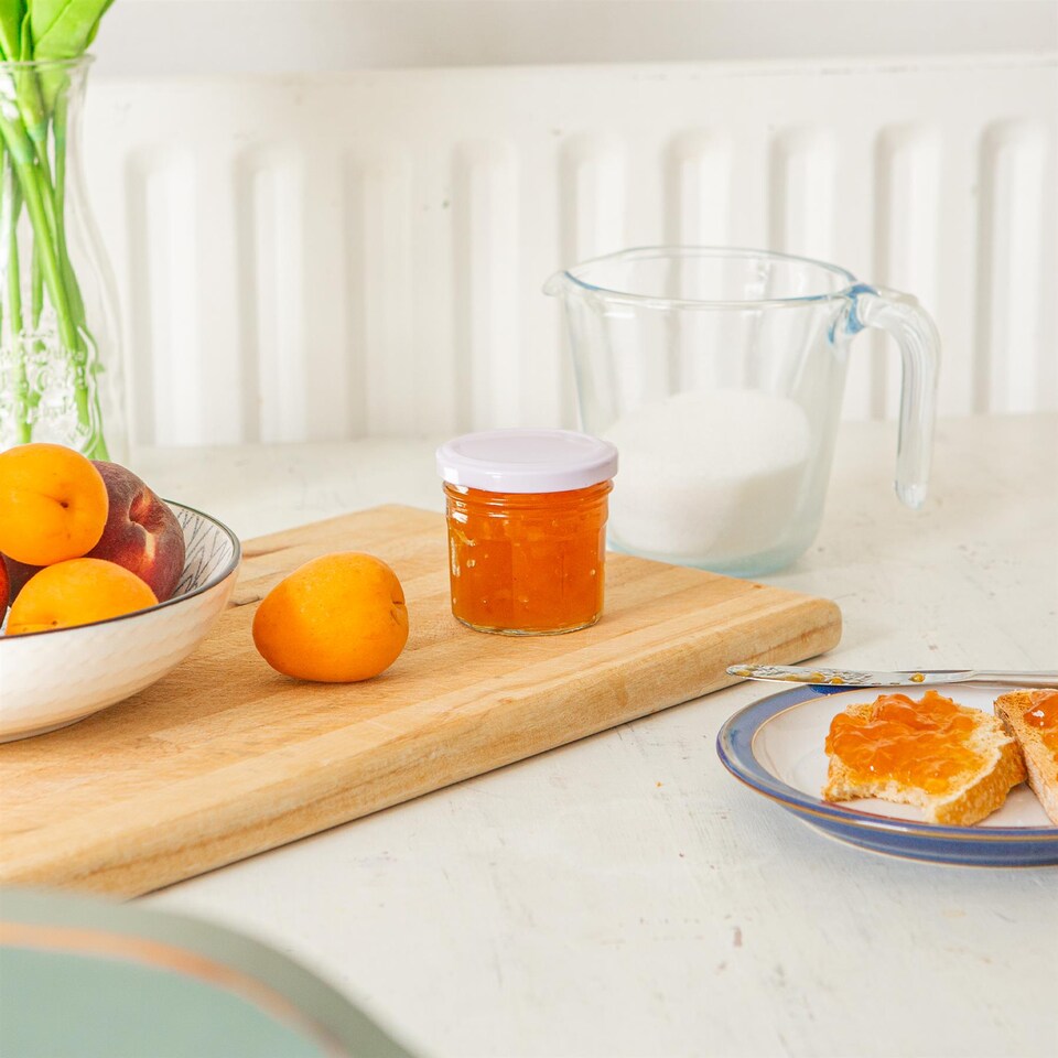 image 1 of Argon Tableware Glass Jam Jars with Lids - 110ml - Pack of 6