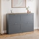 image 9 of Vida Designs 4 Drawer Shoe Cabinet, Grey & Oak