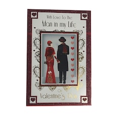With Love To The Man In My Life Couple Holding Hands Design Valentine's Day Card
