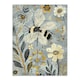 image 2 of Spring Flower Honey Bee Rustic Floral Black Framed Wall Art Print A4
