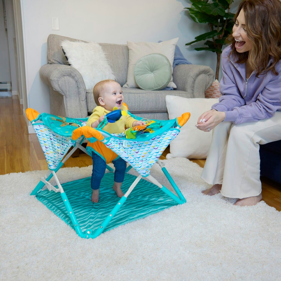 image 1 of Bright Starts Disney Baby Finding Nemo Pop ''N Jump Foldable Activity Center 6 Months+