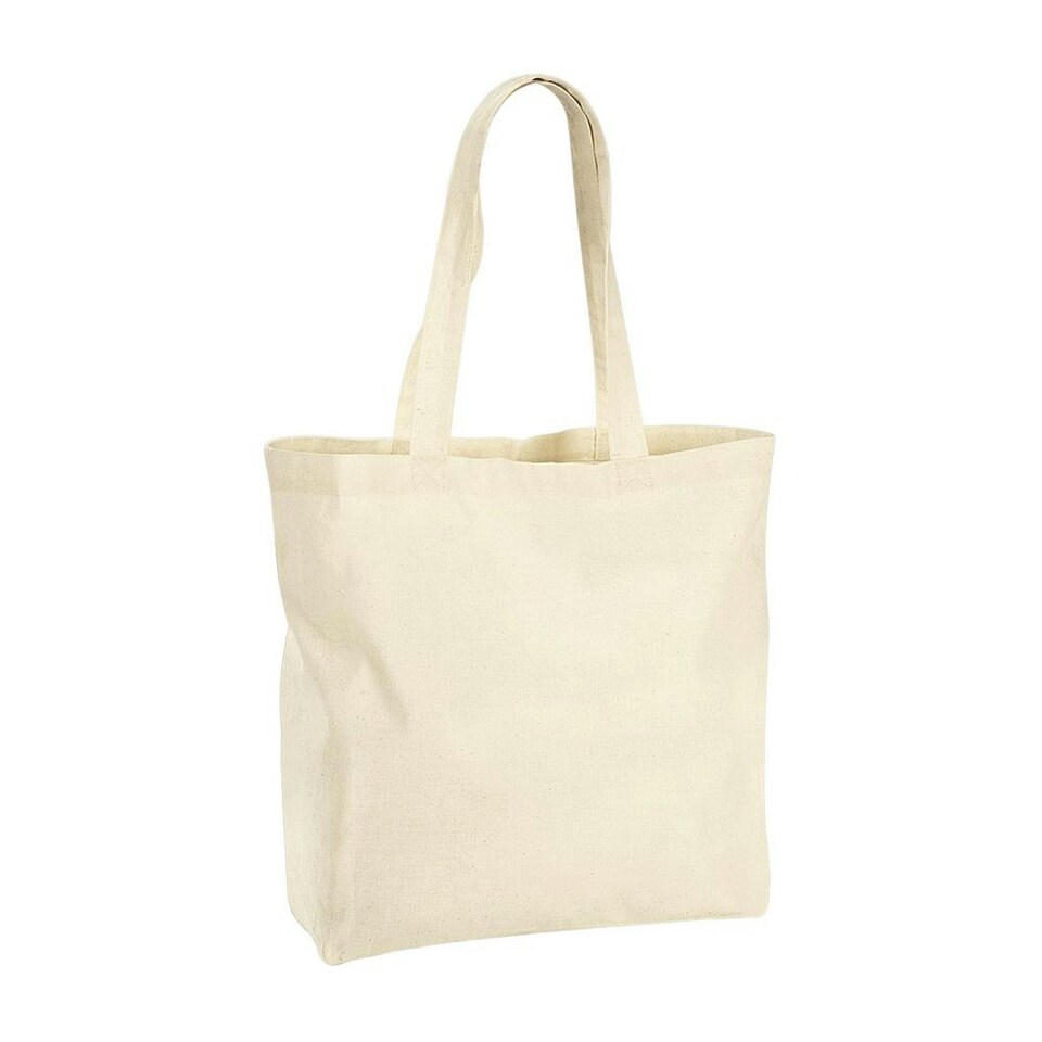 image 1 of Westford Mill Organic Cotton Shopper Bag - Natural - One Size Cream