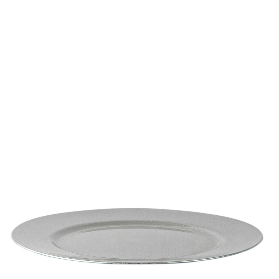 image 1 of Argon Tableware Metallic Charger Plate - 33cm - Silver Silver