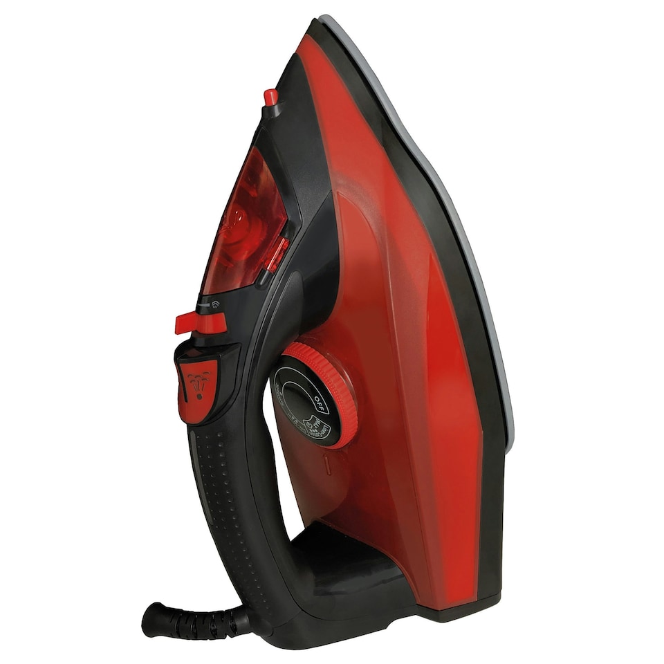 image 1 of Igenix IG3126 PowerSteam Vertical Steam Iron, 380ml Tank Capacity, 2600W, Red & Black