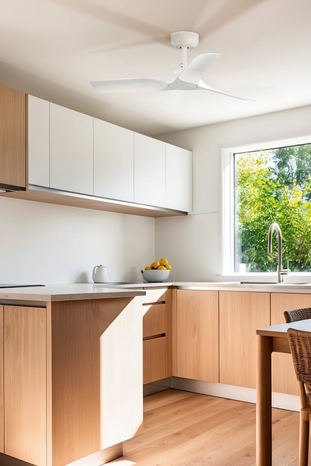 image 1 of Hey Small 3 Blade Ceiling Fan Matt White Tuya Smart System