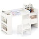 image 1 of COSTWAY Kids Art Table & Chair Set Toddler Desk White