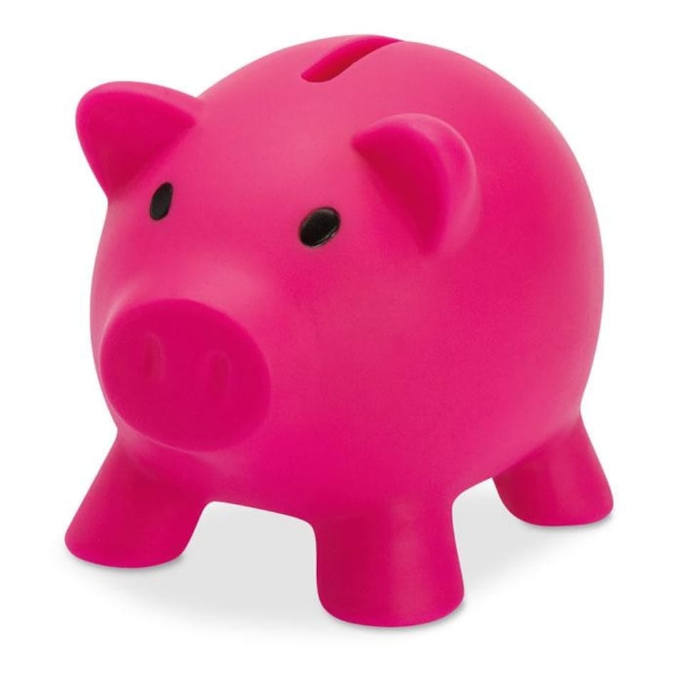 image 1 of MidOcean Softco Piggy Bank - Fuchsia - One Size